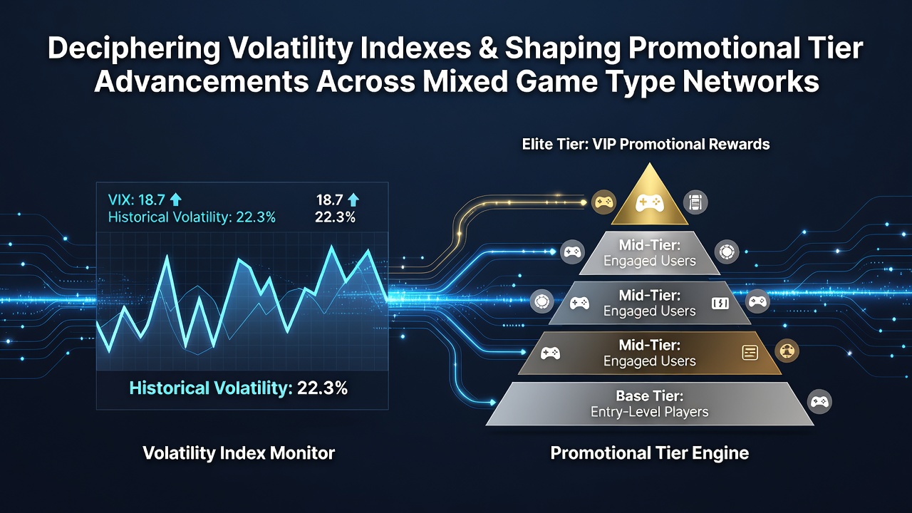 Volatility index charts displayed on casino analytics dashboard showing high and low risk game metrics across slots and tables