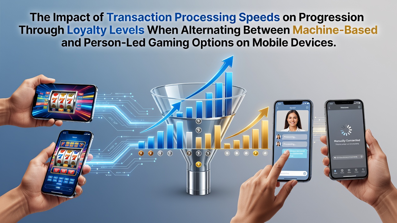 Mobile casino interface showing transaction processing between slot games and live dealer tables with loyalty tier indicators